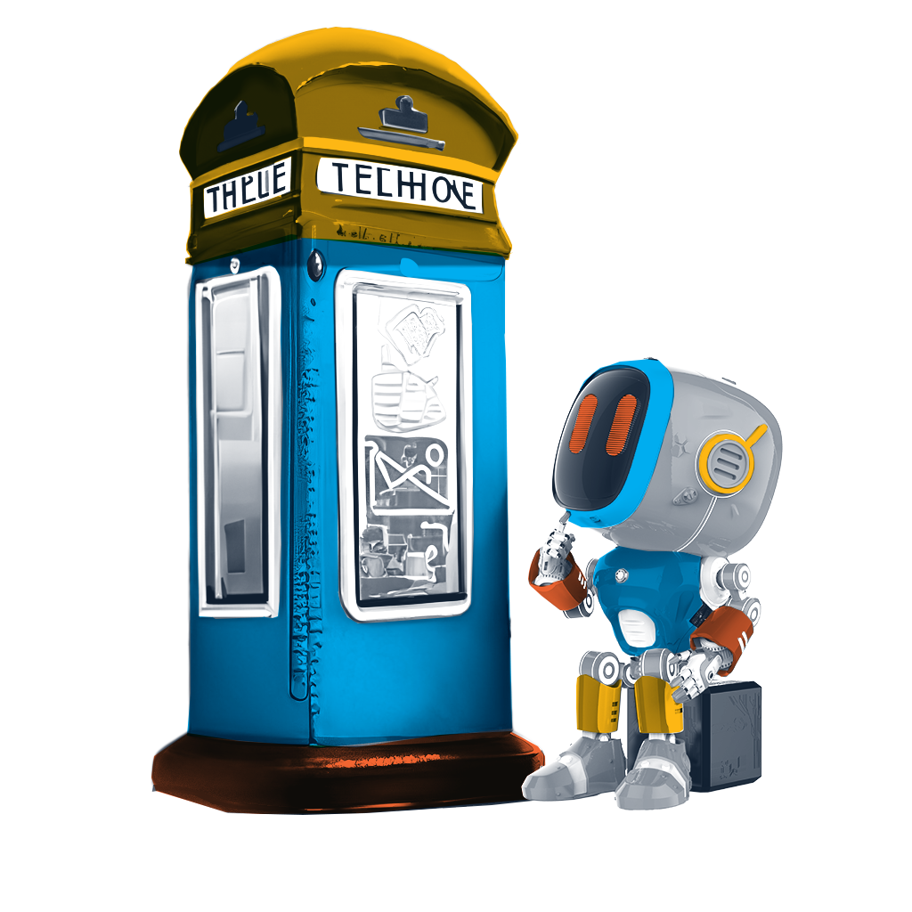 Robot using phone booth 3