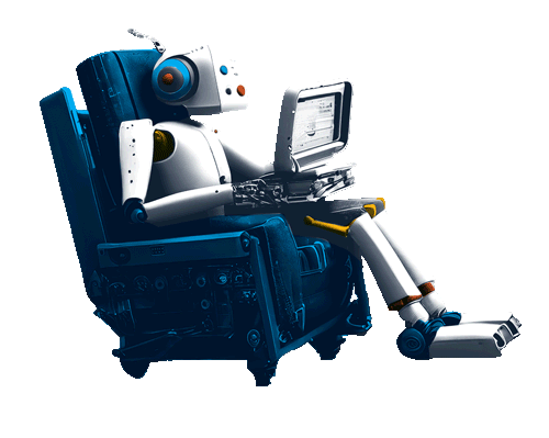 Robot-in-chair-using-computer-2